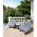 3pcs Aluminium Rattansofa mit Quickdry Schaum im Inneren